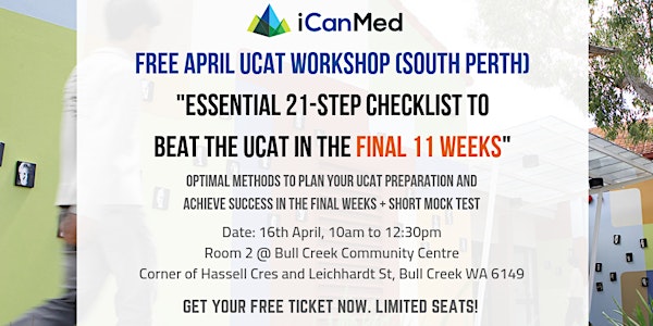 Free UCAT Workshop (SOUTH PERTH): Essential 21-Step Checklist to Beat the UCAT in the Final 11 Weeks