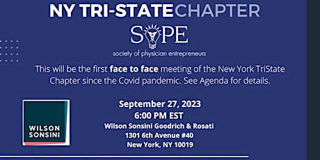 Image principale de Meeting of the New York TriState Chapter of SoPE