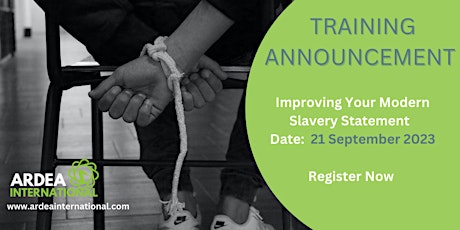Imagem principal do evento Improving your Modern Slavery Statement