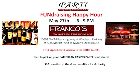 FUNdraising Happy Hour at Francos Italian Restaurant & Lounge - Tuesday, May 27 primary image