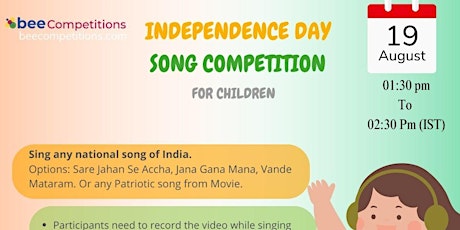 Hauptbild für Independence Day Song Competition For Children 