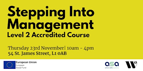 Stepping into Management - Level 2 Accredited primary image