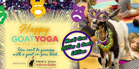 Happy Goat Yoga: Mardi Gras, Glitter & Goats! at Martin House Brewing primary image