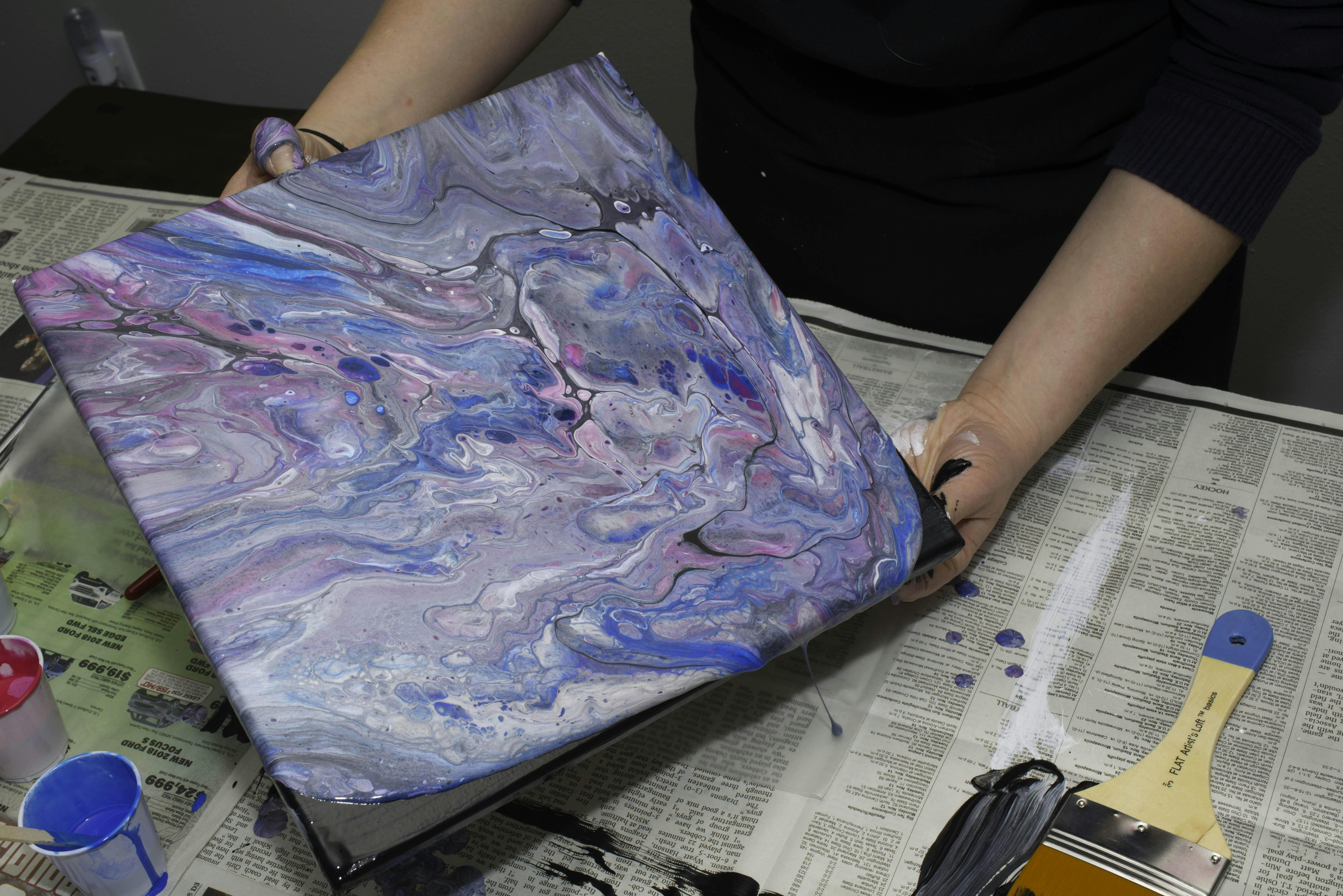 Bunny's Acrylic Pour Painting Class