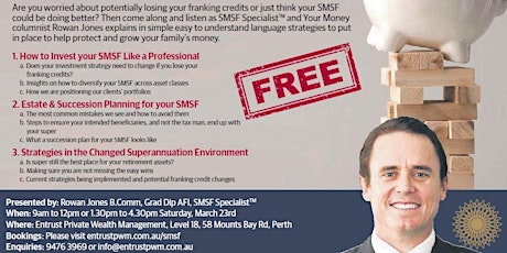 SMSF Master Class (23rd March Morning Session) primary image
