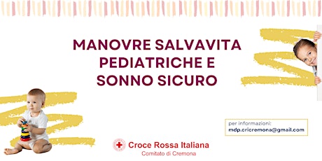 Primaire afbeelding van Corso Manovre salvavita pediatriche e sonno sicuro