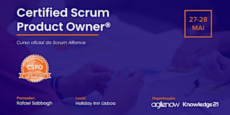 Imagem principal de Certified Scrum Product Owner® - CSPO® (750€)