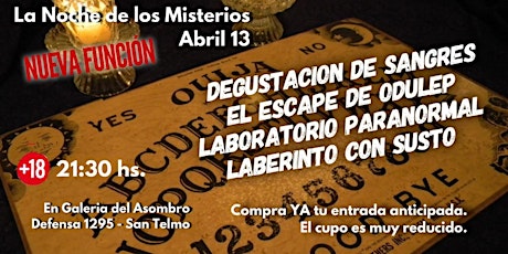 Imagen principal de La Noche de los Misterios (ABRIL)