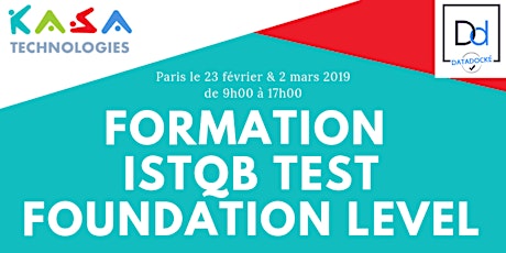 Image principale de Formation Qualification logiciel les samedis 23 & 30 mars à Paris (Préparer ISTQB TEST FOUNDATION LEVEL)
