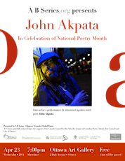 JOHN AKPATA in Performance! A B Series Celebrates National Poetry Month! primary image