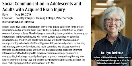 Social Communication in Adolescents and Adults with Acquired Brain Inury primary image