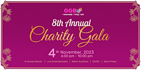 Generously Giving Back's 8th Annual Charity Gala primary image
