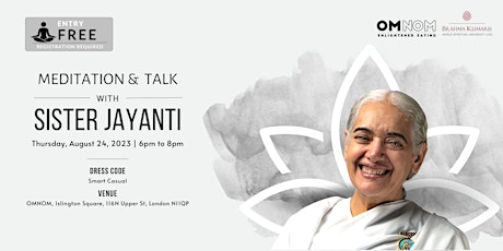 Meditation & Talk With Sister Jayanti primary image