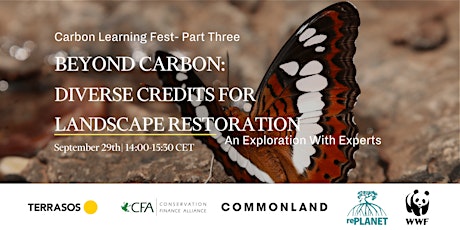 Imagem principal do evento Beyond Carbon: Diverse Credits for Landscape Restoration
