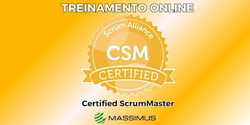 Imagem principal de Treinamento CSM - Certified Scrum Master - Online - Scrum Alliance - #172