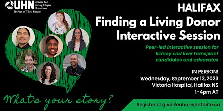 Primaire afbeelding van HALIFAX: Finding a Living Donor Interactive Session IN PERSON