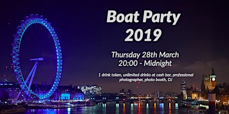 KCL Business Club Boat Party primary image