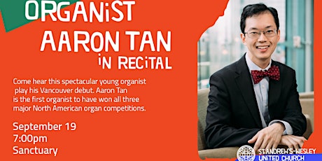 Aaron Tan Organ recital primary image