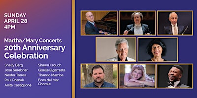 Imagem principal do evento Martha/Mary Concert's 20th Anniversary Celebration Concert