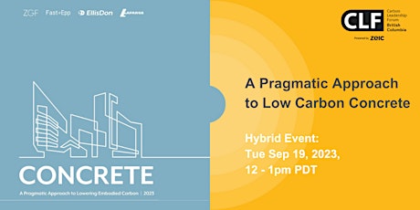 A Pragmatic Approach to Low Carbon Concrete - Online Webinar primary image