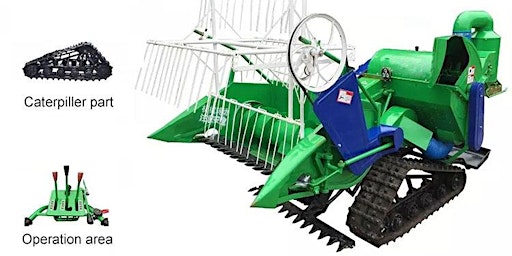 Small combine harvester operation attention, winter maintenance primary image