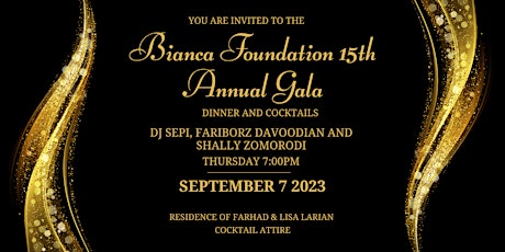 Bianca Foundation's 15th Annual Gala primary image
