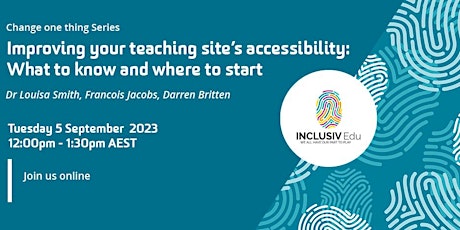 Change One Thing Series: Improving your teaching site's accessibility primary image