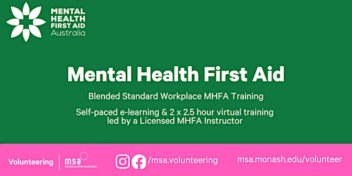 Imagem principal do evento MSA Mental Health First Aid: Blended Module