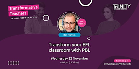 Imagem principal do evento Transform your EFL classroom with PBL