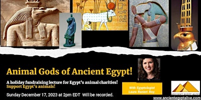 Animal Gods of Ancient Egypt – A fundraising lecture for animal charities