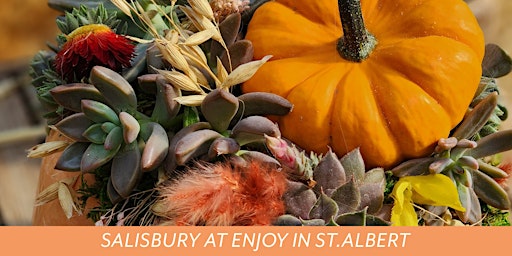Succulent Pumpkin Centerpiece Workshop| Salisbury at Enjoy| St. Albert primary image