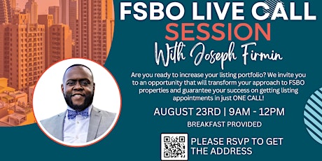 FSBO Live Call Session with Joseph Firmin primary image