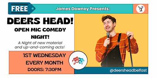 Imagem principal do evento Deers Head: A Night of New Comedy!