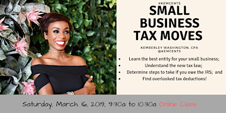 Hauptbild für Small Business: How to reduce your business taxes this year! (Online Class)