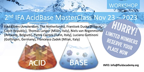 Primaire afbeelding van 2nd ACID-BASE Masterclass (Limited places during IFAD2023)