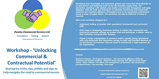 Hauptbild für Unlocking Your Commercial & Contractual Potential - £350 + VAT