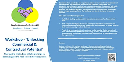 Unlocking Your Commercial & Contractual Potential - £350 + VAT primary image