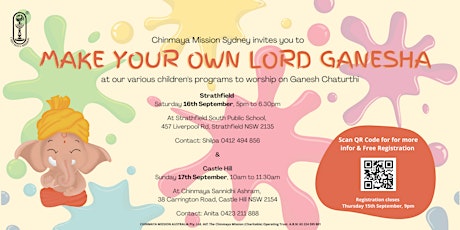 Make your own Lord Ganeshji  - Strathfield & Castle Hill primary image