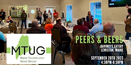 Primaire afbeelding van September Peers & Beers - Maine Technology Users Group (MTUG)