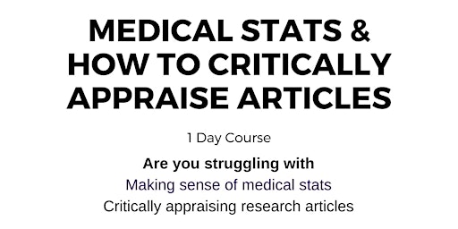 Primaire afbeelding van Medical Statistics & Critical Appraisal 2024