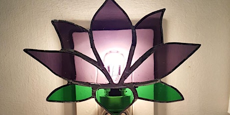 Stained Glass Lotus Flower Night Light primary image
