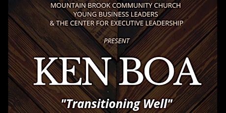 Ken Boa Mt Brook Community Church Thurs March 21, 2019 primary image