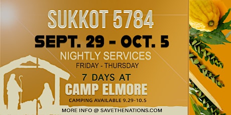 Primaire afbeelding van SUKKOT 5784  (September 29- October 5th)