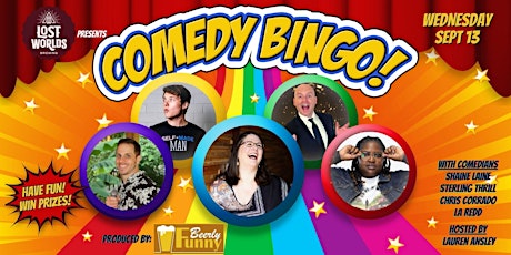 Primaire afbeelding van Comedy Bingo at Lost Worlds Brewing - with Beerly Funny