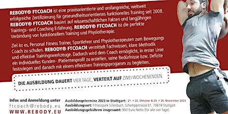 REBODY FTCOACH - Seminar für Trainer, Physiotherapeuten