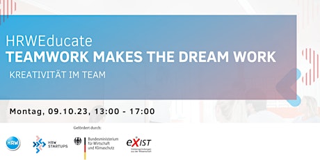 Hauptbild für HRWEducate: TEAMWORK MAKES THE DREAM WORK – Kreativität im Team