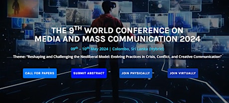 The 9th World Conference on Media and Mass Communication 2024 primary image