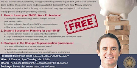 SMSF Master Class (26th March Busselton) primary image