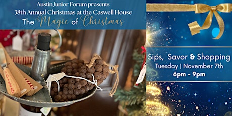Imagen principal de Christmas at the Caswell House: Sips, Savor & Shopping - Tuesday Evening