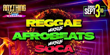 Hauptbild für ATG Live Weekend - Reggae vs Afrobeats vs Soca